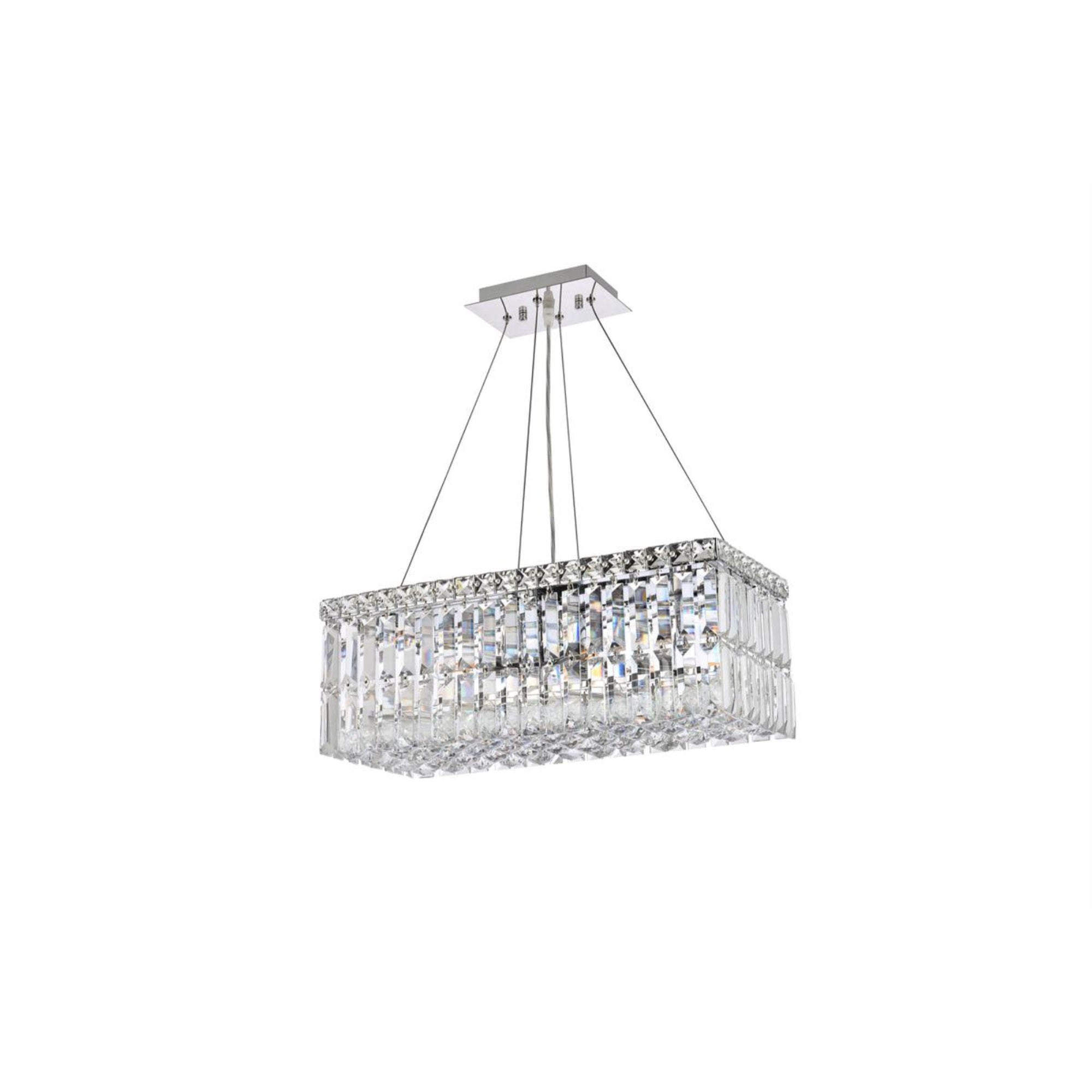 2034 Maxime Collection Hanging Fixture L20in W10in  H7.5in Lt:4 Chrome Finish (Royal Cut Crystals)